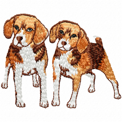 Dogs Embroidery Design 4 Dogs Embroidery Design 4